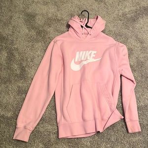 Light pink Nike hoodie.